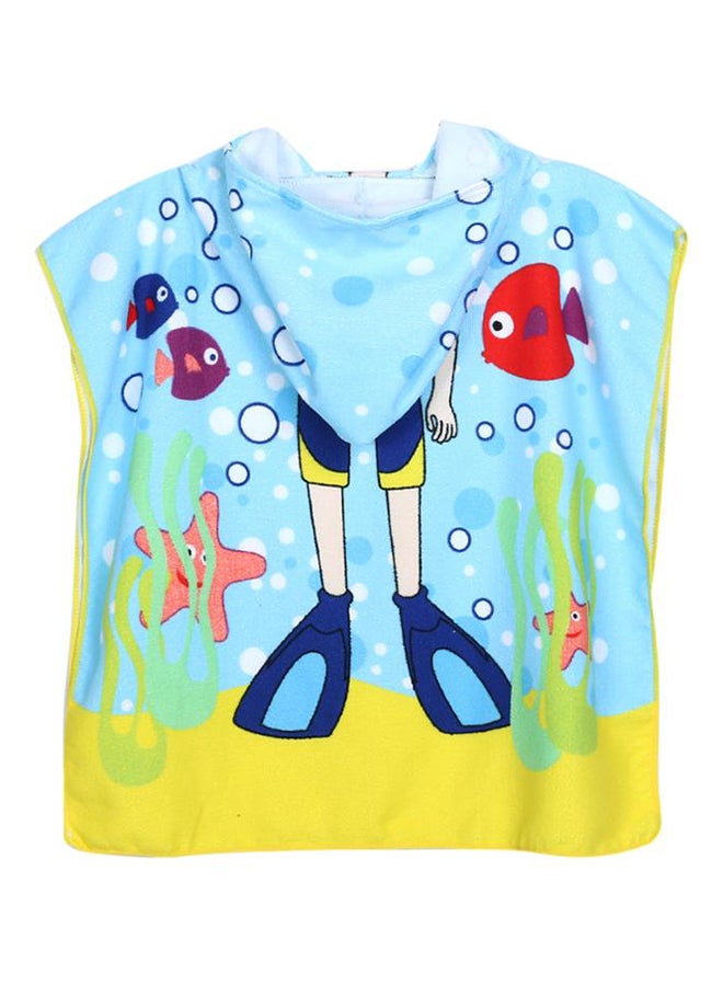 Printed Hooded Baby Colourful Soft Cloak Microfiber Bath Towel For Kids  - Image 2