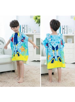 Printed Hooded Baby Colourful Soft Cloak Microfiber Bath Towel For Kids - v1649164883/N16521355A_4