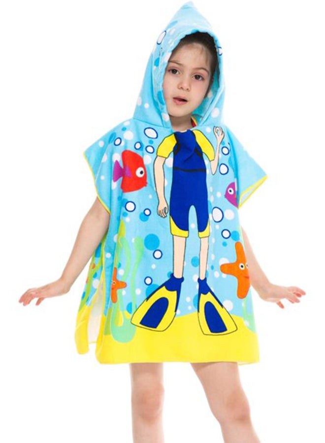 Printed Hooded Baby Colourful Soft Cloak Microfiber Bath Towel For Kids  - Image 5