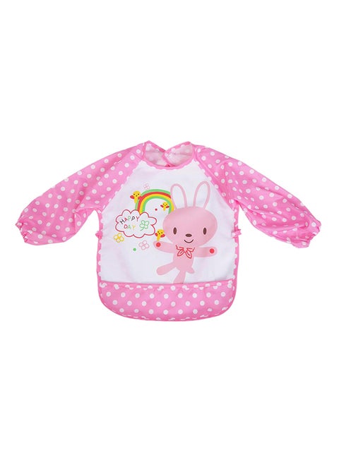 Adjustable Waterproof Long Sleeves Apron Bib With Animal Pattern For Kids