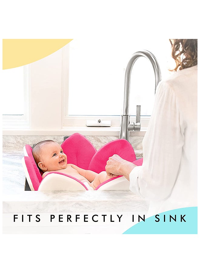 Blooming Lotus Baby Bath Seat Flower Shaped Colourful Bathing Safety Mat For Kids  - Image 3