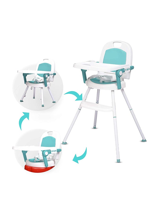 3-In-1 Adjustable Folding Compact Baby High Chair With Dining Tray And Seat Belt  - Image 2