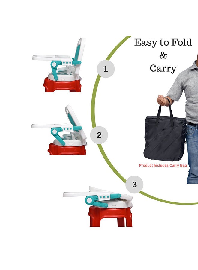 3-In-1 Adjustable Folding Compact Baby High Chair With Dining Tray And Seat Belt  - Image 3