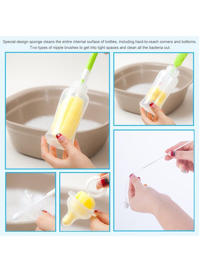 Kidle 6-Piece Multipurpose Baby Feeding Bottle Nipple And Straw Cleaning Brush Set  - Image 3