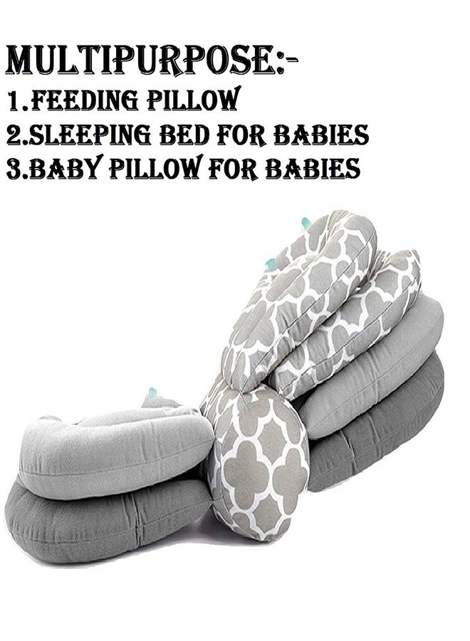 وسادة رضاعة متعددة الوظائف قابلة للتعديل لدعم تغذية الرضع وسرير الطفل - Image 2