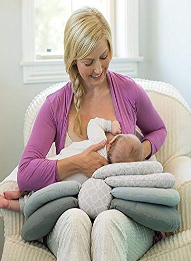 وسادة رضاعة متعددة الوظائف قابلة للتعديل لدعم تغذية الرضع وسرير الطفل - Image 5