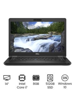 Latitude 5490 Laptop With 14-Inch Full HD Display, Core i7 Processor/8GB RAM/512GB SSD/2GB Nvidia Graphics/Windows 10 /International Version English Black