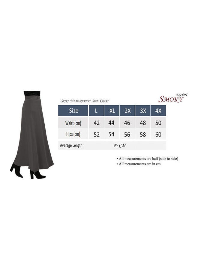 سموكي إيجيبت Casual Half Circle Crepe Skirt Beige  - Image 4