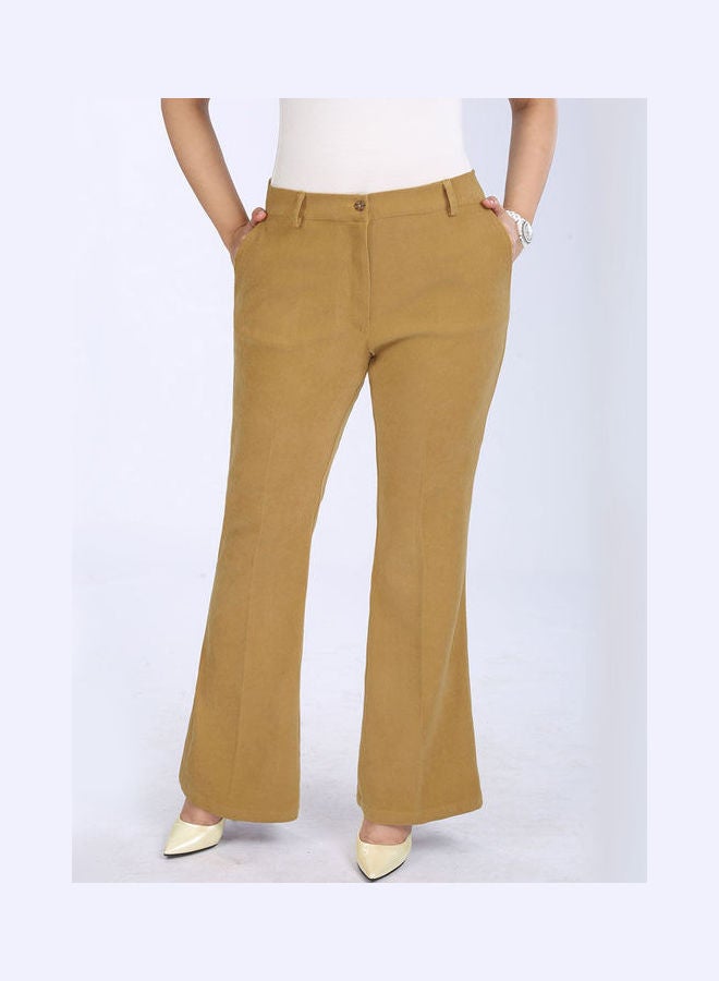 Smoky Egypt - Casual Flare Log Oxford Pant Camel - Image 1
