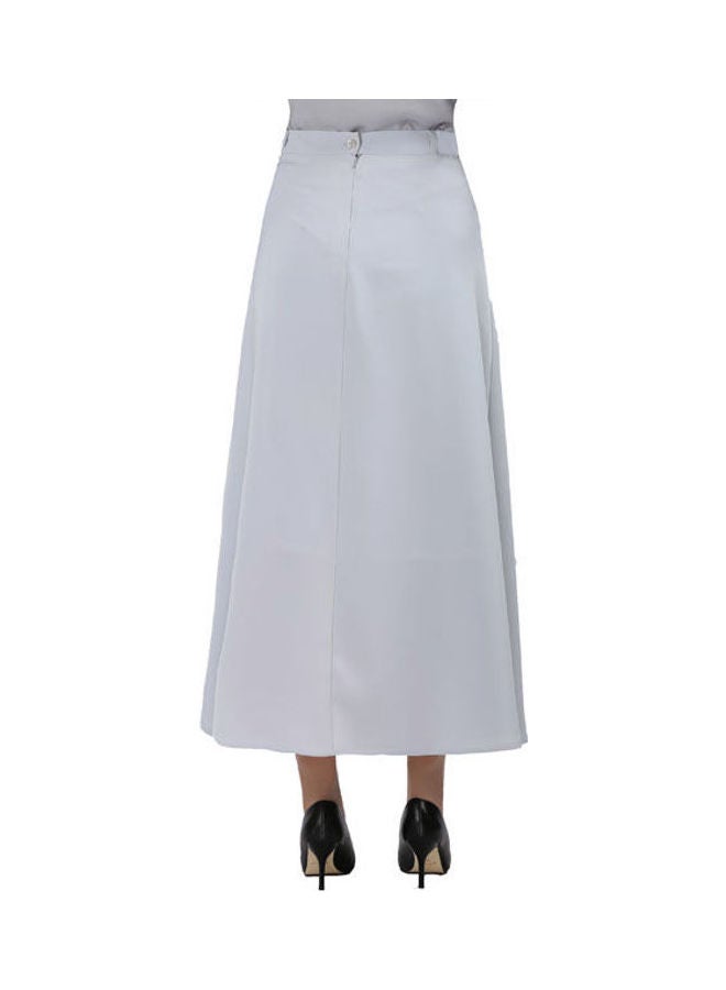 Smoky Egypt Casual Half Circle Crepe Skirt Grey - Image 3