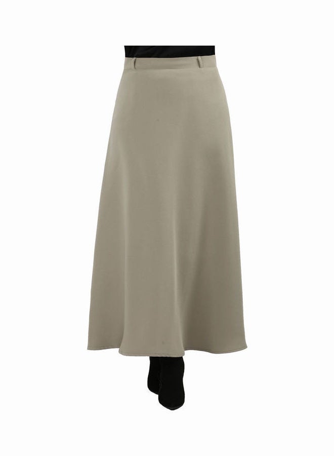Smoky Egypt Casual Half Circle Crepe Skirt Café - Image 1