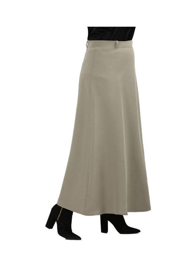 Smoky Egypt Casual Half Circle Crepe Skirt Café - Image 2