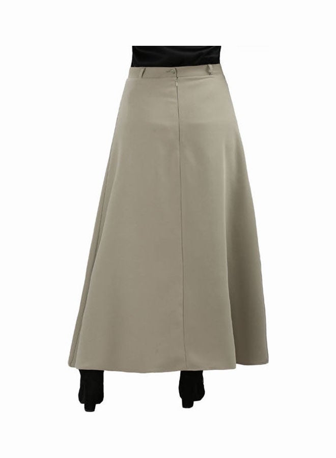 Smoky Egypt Casual Half Circle Crepe Skirt Café - Image 3