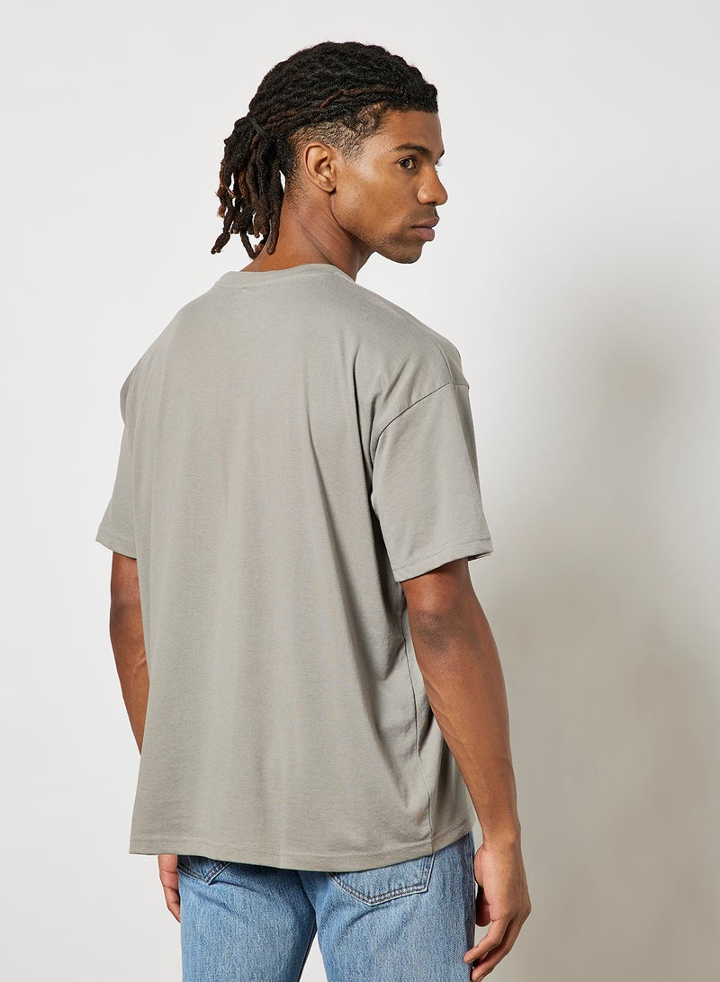 STATE 8 Slogan Print T-Shirt Grey  - Image 2