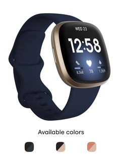 Fitbit Versa 3 Health & Fitness Smartwatch with 6-months Premium Membership Included Built-in GPS Daily Readiness Score and Up To 6+ Days Battery Midnight/Soft Gold Aluminium  - Image 2
