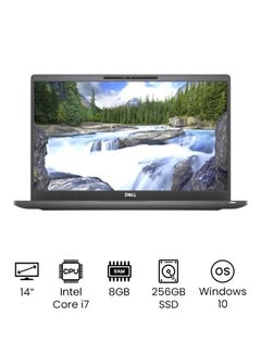 DELL Latitude 7400 (Upgraded Version) Laptop With 14-Inch Full HD Display, Core i7 Processor/8GB RAM/256GB SSD/Intel UHD Graphics 620/Windows 10 /International Version English Black  - Image 1