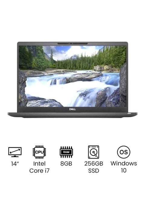 Latitude 7400 (Upgraded Version) Laptop With 14-Inch Full HD Display, Core i7 Processor/8GB RAM/256GB SSD/Intel UHD Graphics 620/Windows 10 /International Version English Black