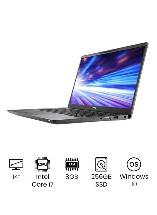 (Upgraded Version) Latitude 7400 With 14-Inch Full HD Display, Core i7 Processor/8GB RAM/256GB SSD/Intel Full HD Graphics/Windows 10 /International Version English Black English Black