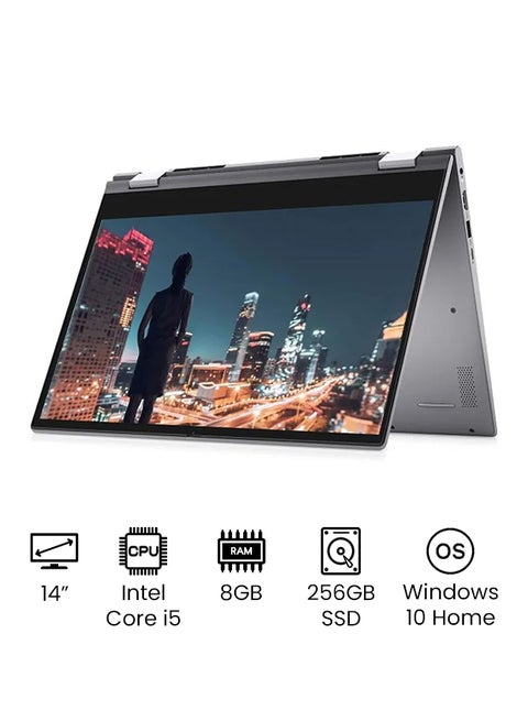 Inspiron 14 2-In-1 (Upgraded Version) Laptop With 14-Inch Touchscreen Full HD Display, Core i5 Processer/8GB RAM/256GB SSD/Intel UHD Graphics/Windows 10 Home English Grey