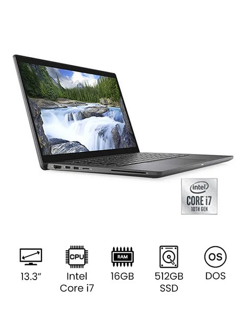 Latitude 7310 With 13.3 Inch HD 10Th Gen Intel Core i7 10610U 16GB RAM 512GB SSD 8MB UHD Graphics/DOS (Without Windows) English/Arabic BLack