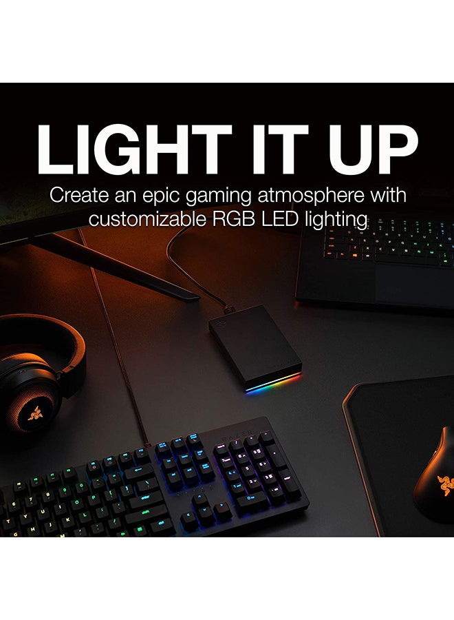 Seagate - FireCuda Gaming Hard Drive, 2TB, External Hard Drive HDD, USB 3/2, RGB LED lighting (STKL2000400) 2.0 TB - Image 1