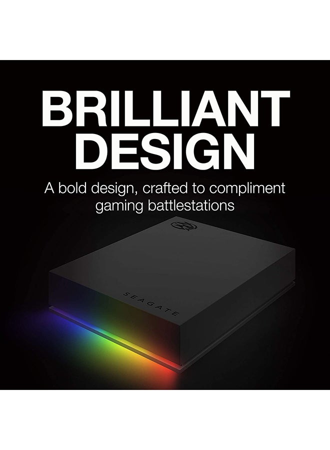Seagate - FireCuda Gaming Hard Drive, 2TB, External Hard Drive HDD, USB 3/2, RGB LED lighting (STKL2000400) 2.0 TB - Image 1