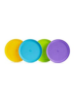 Multi Toddler Plates 4 Pack