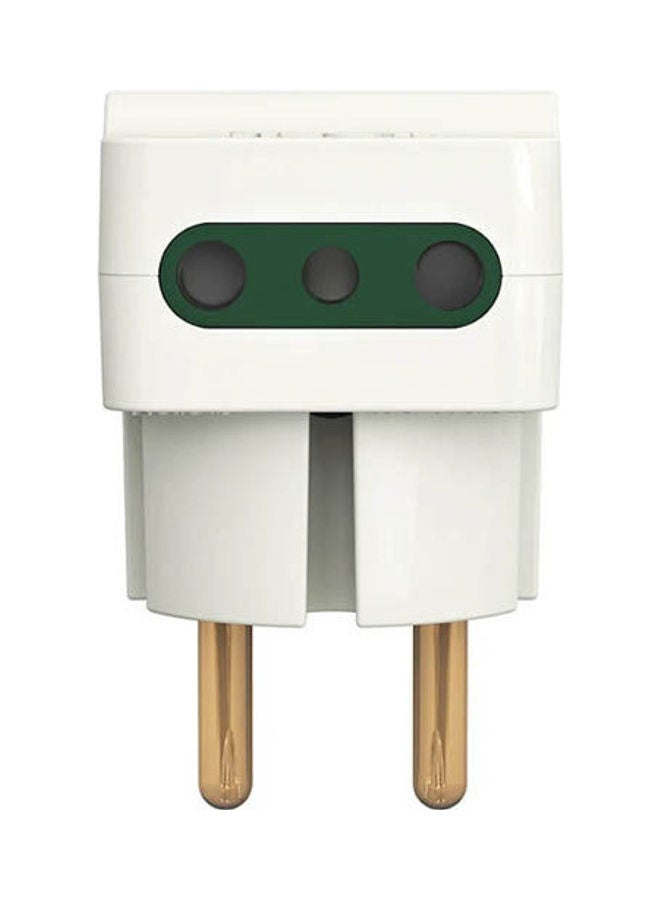 iLOCK - 3-Way Wall Outlet Adapter 3500 W White 5cm - Image 1