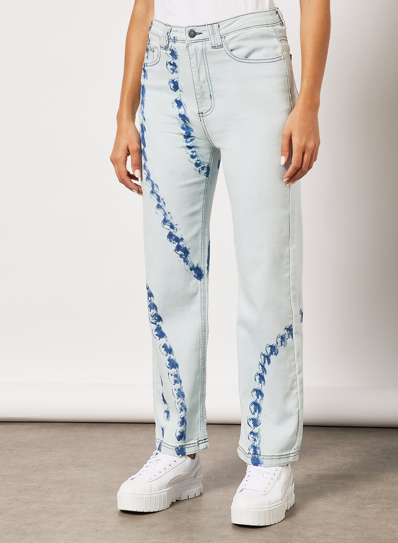 Sivvi x D'Atelier - Tie-Dye Straight Jeans Blue - Image 1