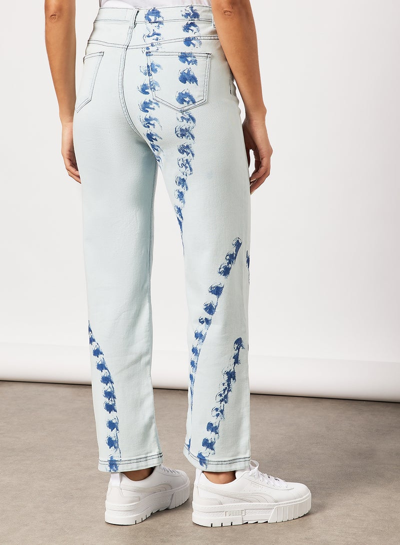 Sivvi x D'Atelier - Tie-Dye Straight Jeans Blue - Image 1