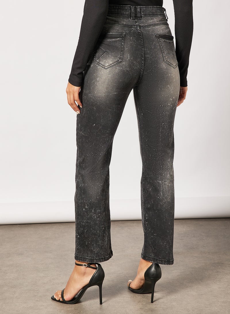 Sivvi x D'Atelier - Tie-Dye Straight Jeans Black - Image 1