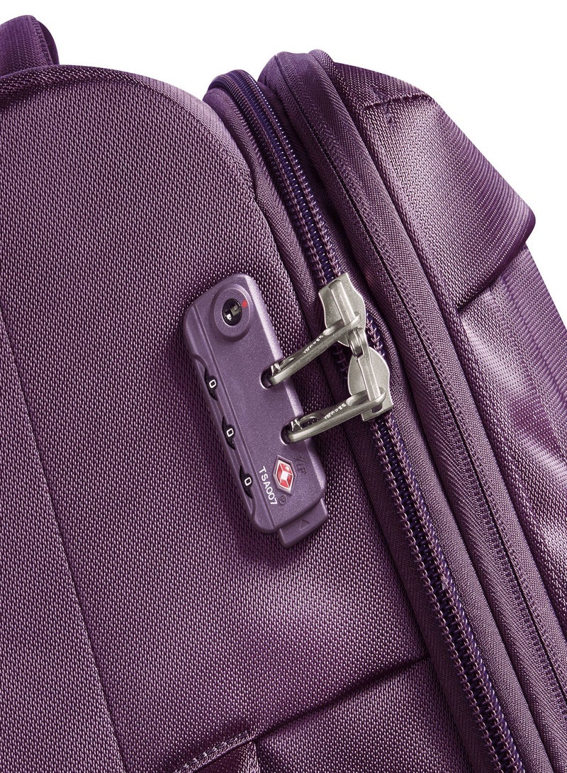 DELSEY - Flight Lite 4 Wheels Soft Casing Medium Check in Luggage Trolley Purple - Image 1