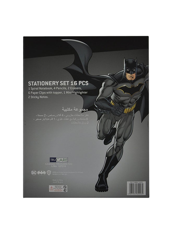 Warner Bros. - Batman Stationery Set 16Pcs Black/Multicolour - Image 1