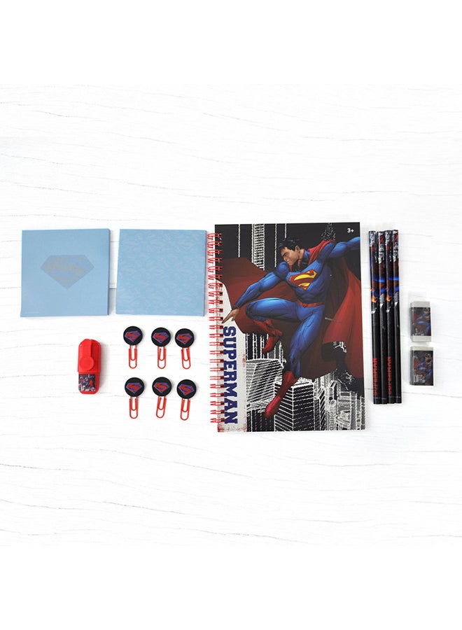 16-Piece Superman Stationery Set Multicolour