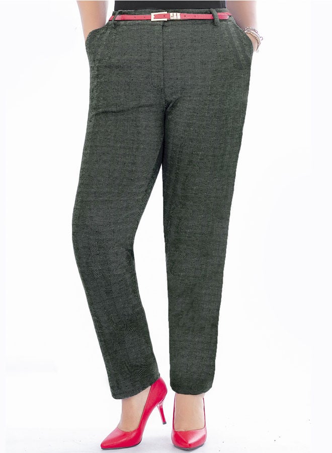 Smoky Egypt - Casual Diagonal Pant Green - Image 1