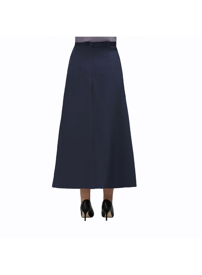 Smoky Egypt Casual Half Circle Crepe Skirt Navy Blue - Image 3