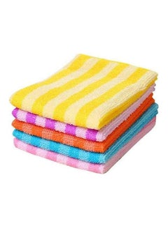 Microfiber Stripe Pattern Towels Set Multicolour