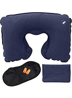 Ultralight U Neck Concave Air Pillow Inflatable Outdoor Camping Travel Pillow Combination Multicolour