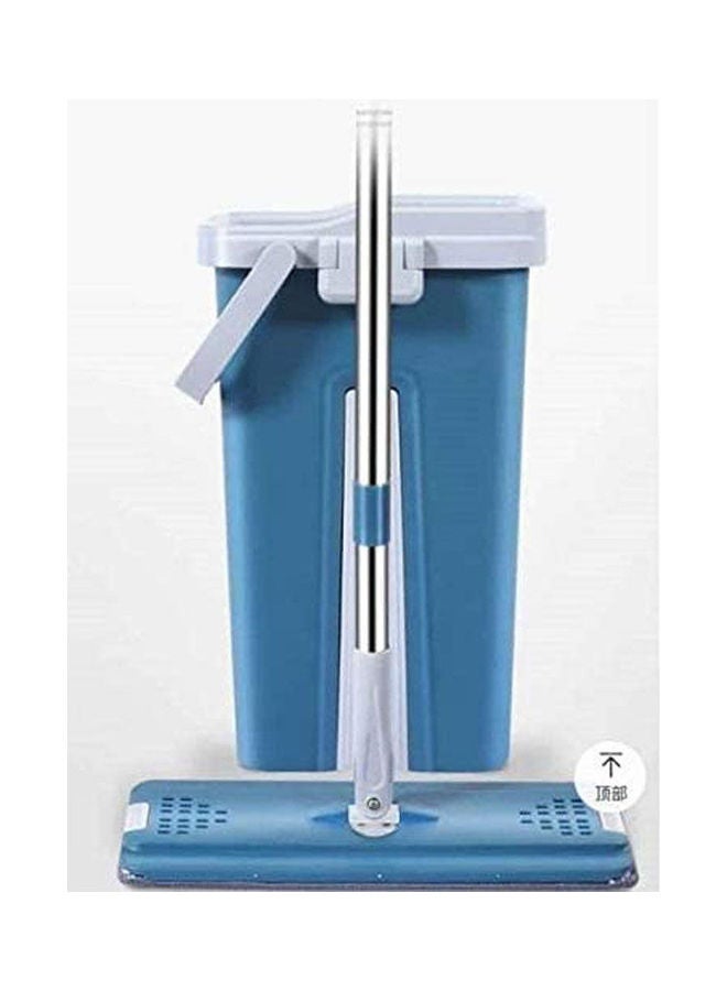 Generic - Mop Bucket Two Sinks For Rinse And Spin With 2 Microfibre Replacement Blue - Image 1