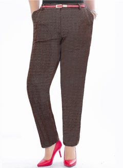 Casual Diagonal Pant Brown