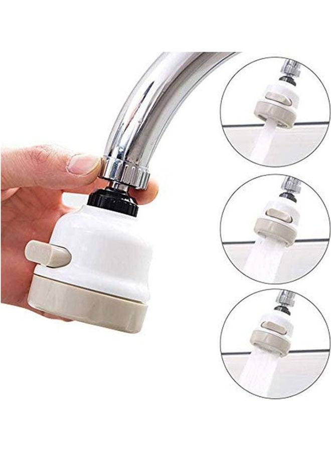 Rotatable Move Able Sprayer Booster Shower Household Anti Splash Tap Filter Saving Faucet Spray Head With 3 Modes For Home Restaurant White - Image 2