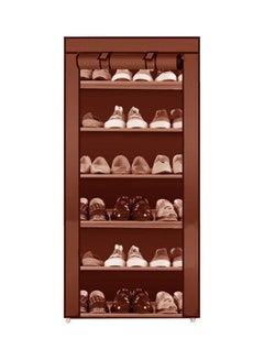 Pindia Shoe Cabinet 6 7 Layer Shoe Rack Organizer Brown 108 X 60 X 30cm 