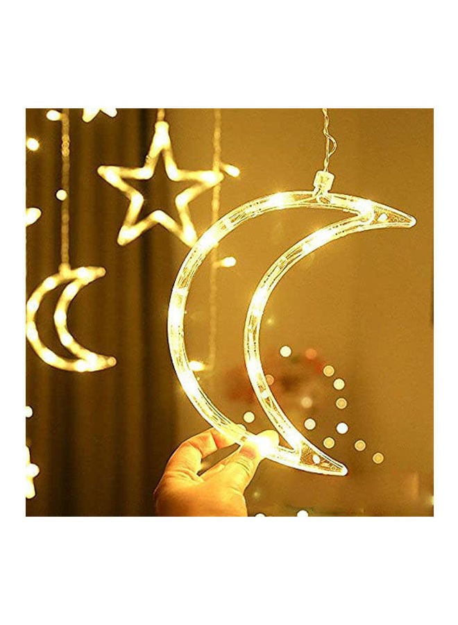 Ramadan Light Decoration Curtain - Star And Crescent Gold 2.5meter - Image 2