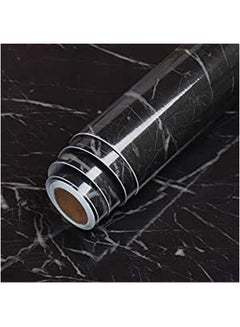 Lacheery Contact Paper Self Adhesive Wall Paper Marble Countertop Contact Paper Removable Wallpaper Peel And Stick Countertops For Kitchen Cabinets Backsplash Table Counter Top Covers Black - v1649244932/N53068166A_1