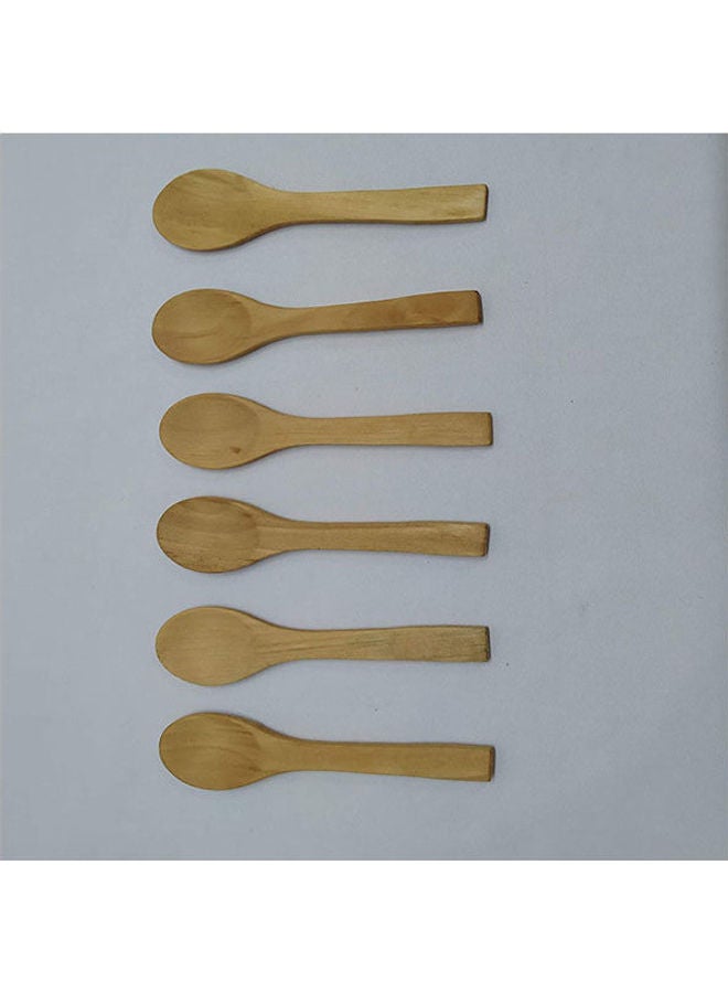 طقم ملاعق حساء خشبية مكون من 6 قطع - Image 2