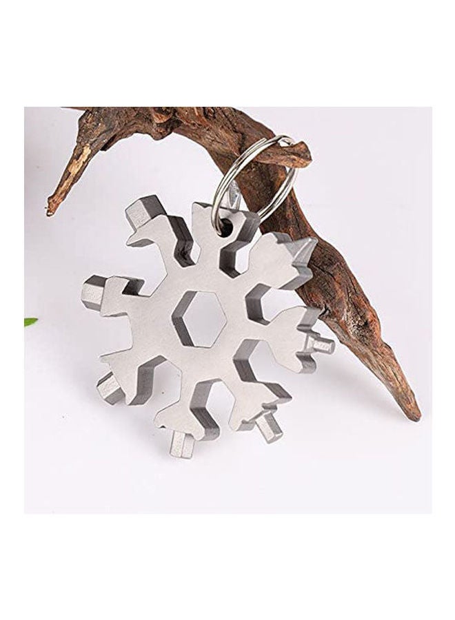 Generic - Tool-1 Multi-Tool Card Combination Compact And Portable Outdoor Products Snowflake Silver 18-inchcm - Image 1