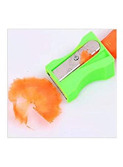 Carrot Cucumber Sharpener Peeler Kitchen Tool Vegetable Fruit Curl Slicer Green 5.5 X 7.6 X 3.6cm