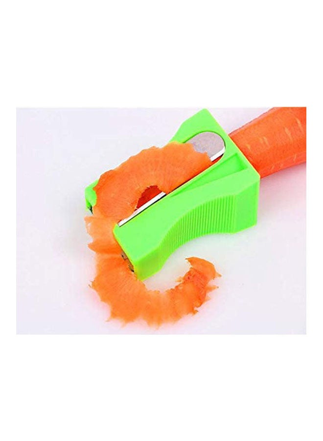 Generic - Carrot Cucumber Sharpener Peeler Kitchen Tool Vegetable Fruit Curl Slicer Green 5.5 X 7.6 X 3.6cm - Image 1