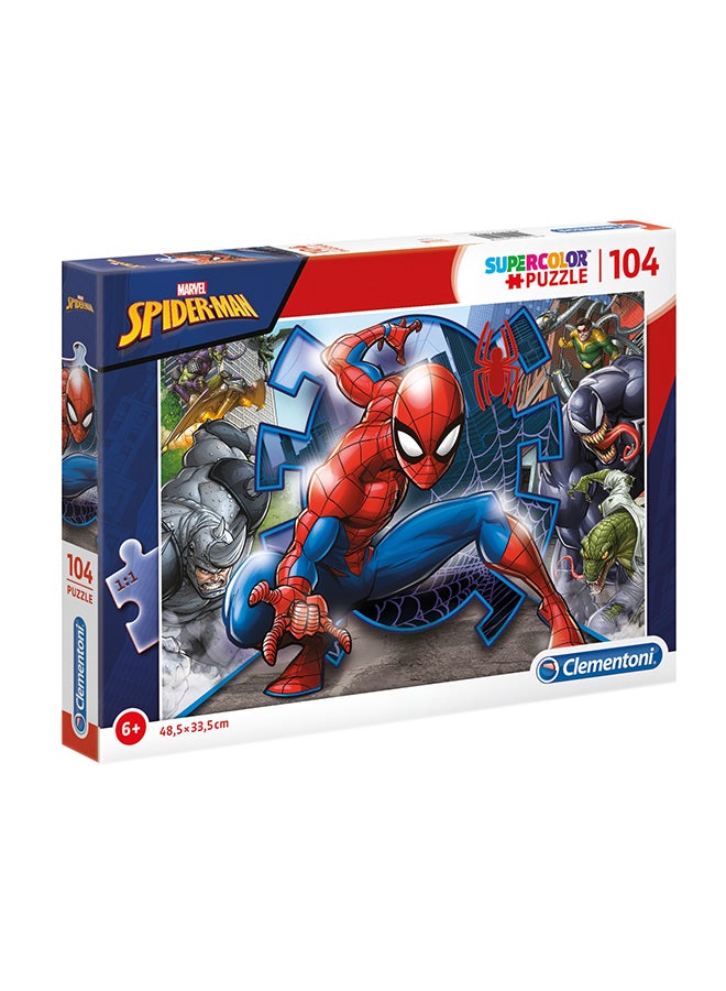 Clementoni Supercolor Puzzle For Children-Spider Man-104 Pieces - 27116 24.9cm - Image 1