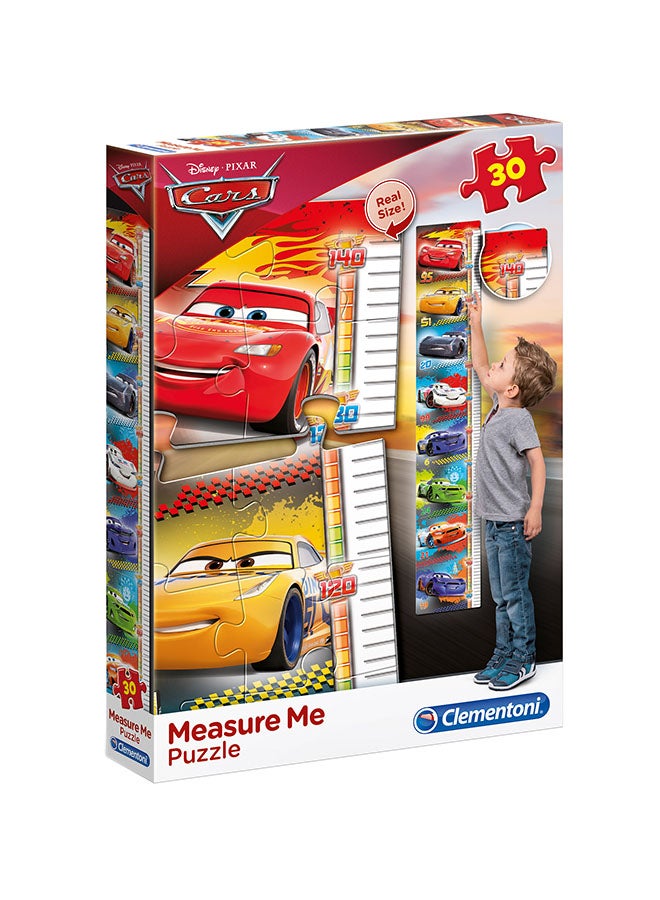 Clementoni Disney Cars Measure Me Puzzle – 30 Pieces – Kids Ages 3+ – Height Chart Jigsaw Game - Image 1